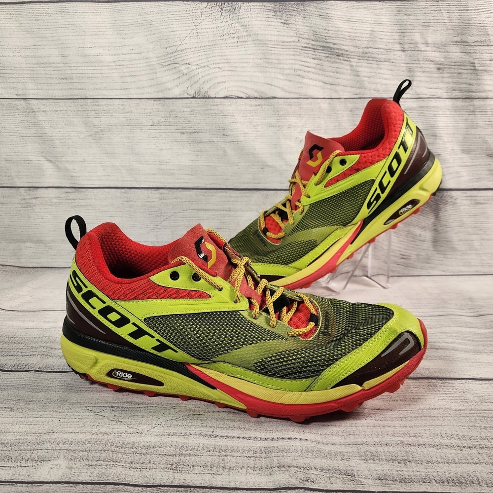 SCOTT Men's Size 11.5 Running Shoes Sneakers Yellow/Red/Black